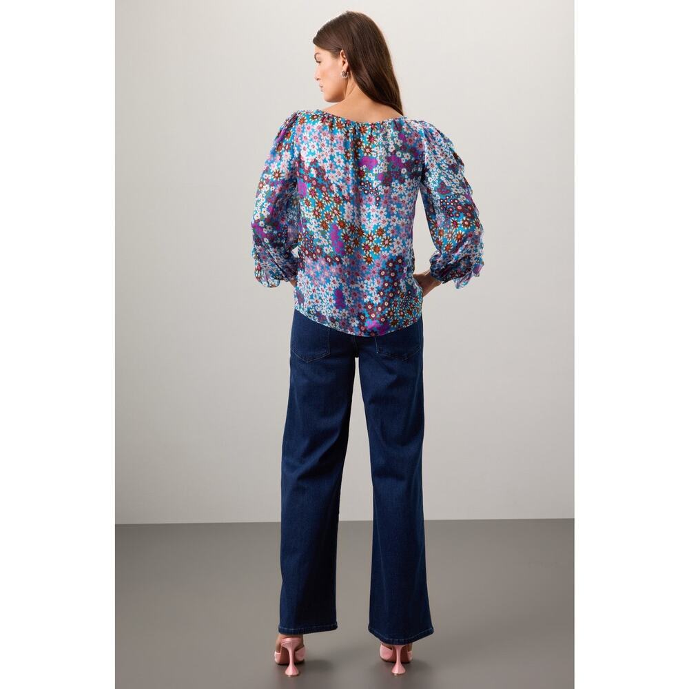 Kate Spade New York Pacific Petals Chiffon Blouse - Picture 3 of 8